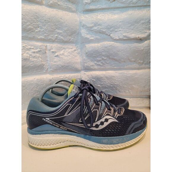 Saucony Womens Hurricane ISO 5 S10460-1 Blue Running Shoes Sneaker Size 10 - Picture 1 of 10